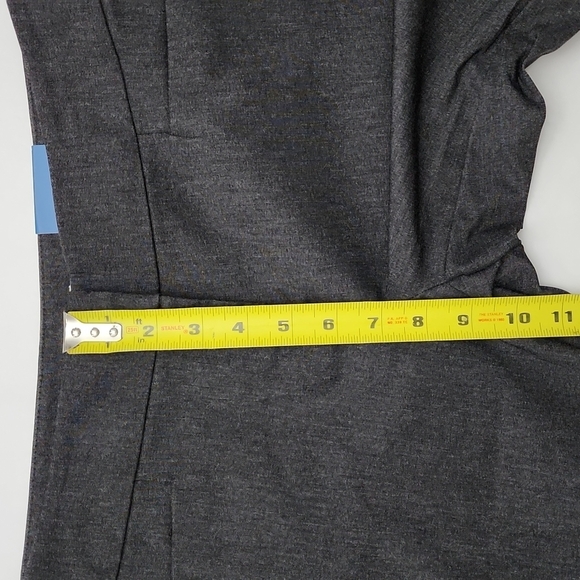 Ricki's Heathered Grey Stretch Mid Rise Fitted Subtle Flare Pants Regular Size 6 - Picture 12 of 14